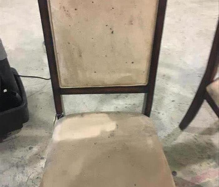 Fire Damage to Dining Room Chair